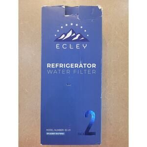 Ecley Refrigerator Water Filter Model EC-01 New 2 Pack